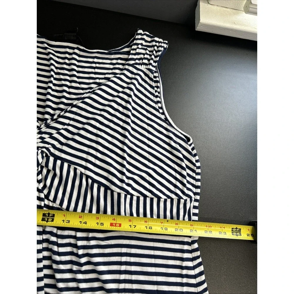 Style & Co‎ Women's 3X Striped Nautical Sleeveless Midi Dress Stretch Comfort